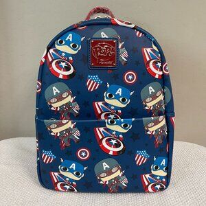 LOUNGEFLY ~ Marvel Funko Pop! Captain America Mini Backpack - NWT!
